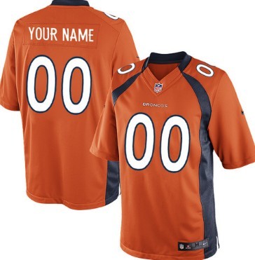 Men's Nike Denver Broncos Customized Orange Limited Jersey 