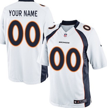 Men's Nike Denver Broncos Customized White Limited Jersey 
