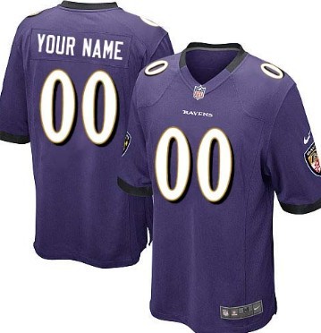 Kids' Nike Baltimore Ravens Customized Purple Limited Jersey 