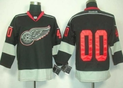 Detroit Red Wings Mens Customized 2012 Black Ice Jersey 