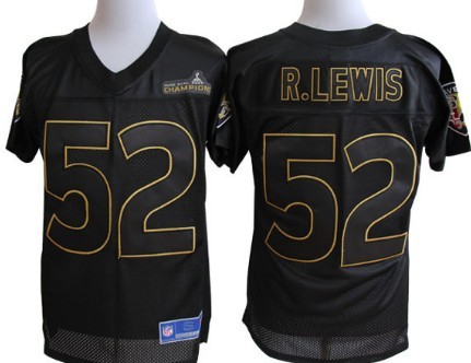 Nike Baltimore Ravens #52 Ray Lewis Super Bowl XLVII Champions Black Elite Jersey