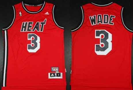 Miami Heat #3 Dwyane Wade ABA Hardwood Classics Swingman Red Jersey 
