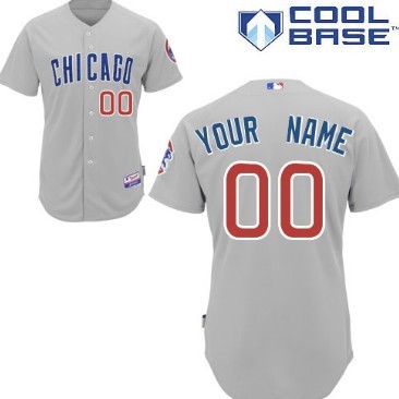 Kids' Chicago Cubs Customized Gray Jersey 