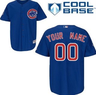Kids' Chicago Cubs Customized Blue Jersey 