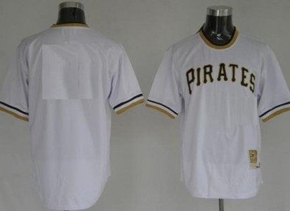Men's Pittsburgh Pirates Customized White Throwback Jersey
