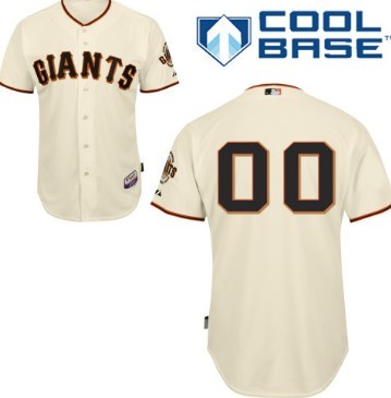 Men's San Francisco Giants Customized Cream Jersey