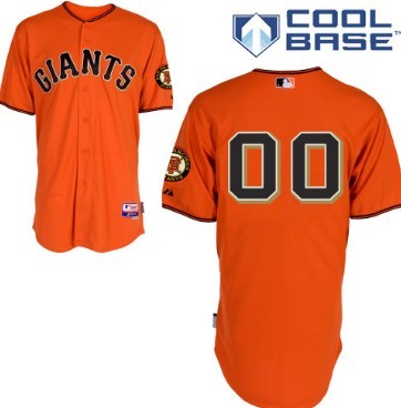 Men's San Francisco Giants Customized Orange Jersey
