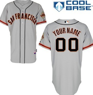 Kids' San Francisco Giants Customized Gray Jersey