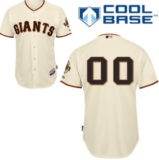 Kids' San Francisco Giants Customized Cream Jersey