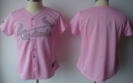 Women's St. Louis Cardinals Customized Pink Jersey 