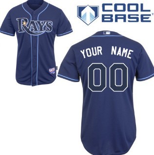 Men's Tampa Bay Rays Customized Navy Blue Jersey 