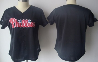 Women's Philadelphia Phillies Customized Black Jersey