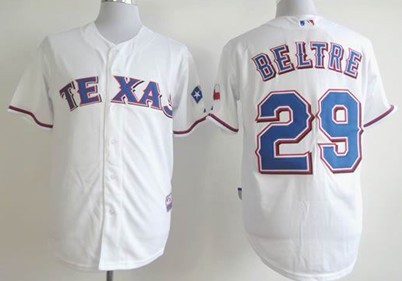 Texas Rangers #29 Adrian Beltre White Kids Jersey 