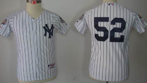 New York Yankees #52 C.C. Sabathia White Kids Jersey 