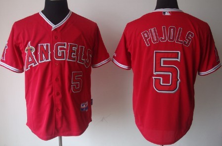 LA Angels of Anaheim #5 Albert Pujols Red Kids Jersey 