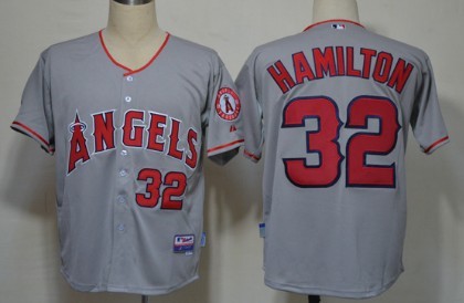 LA Angels of Anaheim #32 Josh Hamilton Gray Kids Jersey 