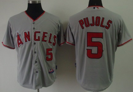 LA Angels of Anaheim #5 Albert Pujols Gray Kids Jersey 