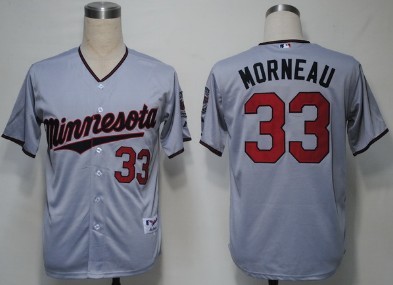 Minnesota Twins #33 Justin Morneau Gray Kids Jersey 