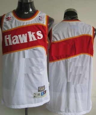 Mens Atlanta Hawks Customized White Throwback Jersey