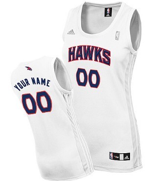 Womens Atlanta Hawks Customized White Jersey 