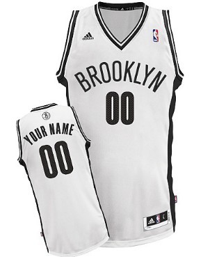 Mens Brooklyn Nets Customized White Jersey 