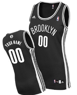 Womens Brooklyn Nets Customized Black Jersey 