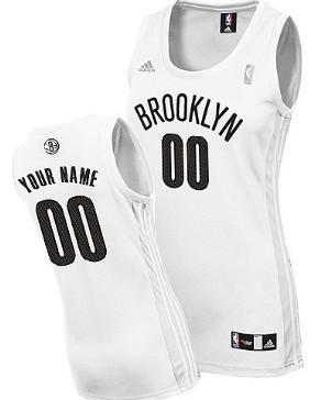 Womens Brooklyn Nets Customized White Jersey 