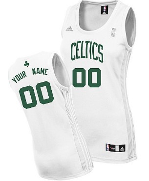 Womens Boston Celtics Customized White Jersey 