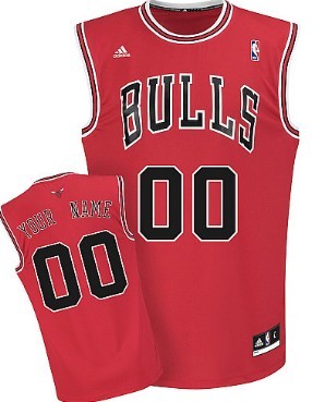 Mens Chicago Bulls Customized Red Jersey