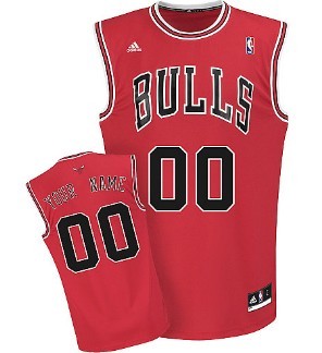 Kids Chicago Bulls Customized Red Jersey 
