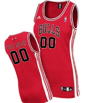 Womens Chicago Bulls Customized Red Jersey