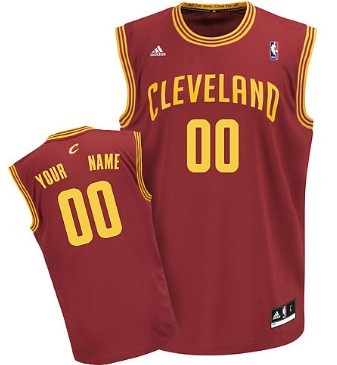 Mens Cleveland Cavaliers Customized Red Jersey