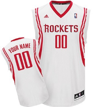 Mens Houston Rockets Customized White Jersey