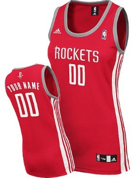 Womens Houston Rockets Customized Red Jersey
