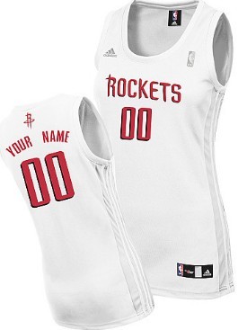 Womens Houston Rockets Customized White Jersey