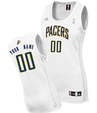 Womens Indiana Pacers Customized White Jersey 