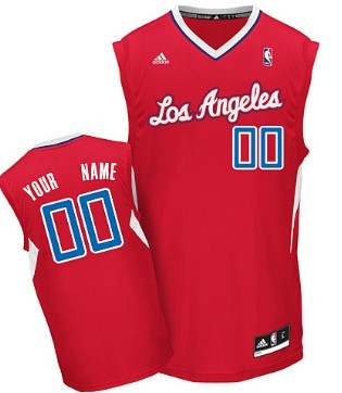 Mens Los Angeles Clippers Customized Red Jersey