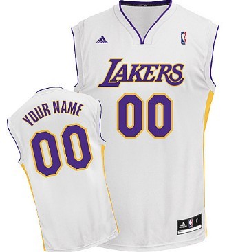 Mens Los Angeles Lakers Customized White Jersey