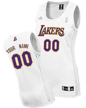 Womens Los Angeles Lakers Customized White Jersey
