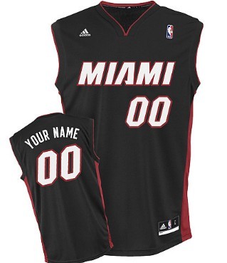 Mens Miami Heat Customized Black Jersey