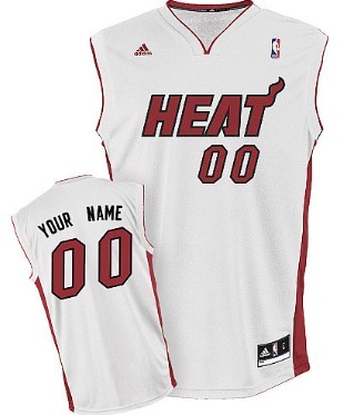 Mens Miami Heat Customized White Jersey