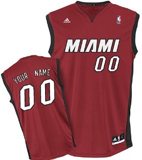 Kids Miami Heat Customized Red Jersey 