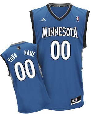 Mens Minnesota Timberwolves Customized Blue Jersey