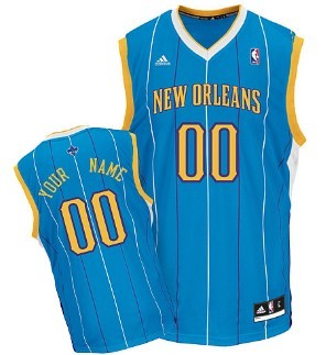 Kids New Orleans Hornets Customized Blue Jersey 