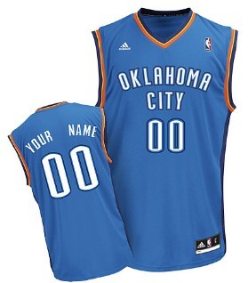 Kids Oklahoma City Thunder Customized Light Blue Jersey