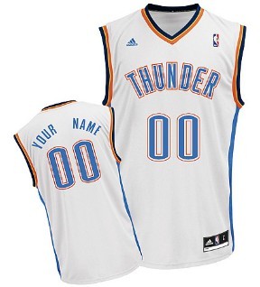 Kids Oklahoma City Thunder Customized White Jersey