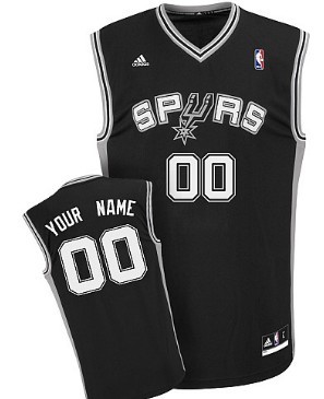 Mens San Antonio Spurs Customized Black Jersey