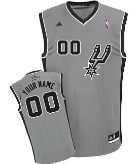 Kids San Antonio Spurs Customized Gray Jersey