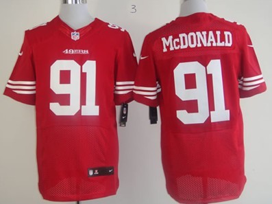 Nike San Francisco 49ers #91 Ray McDonald Red Elite Jersey 