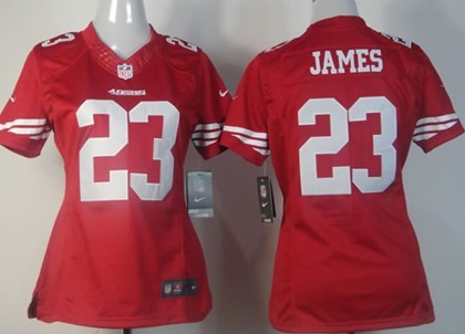 Nike San Francisco 49ers #23 LaMichael James Red Limited Womens Jersey 